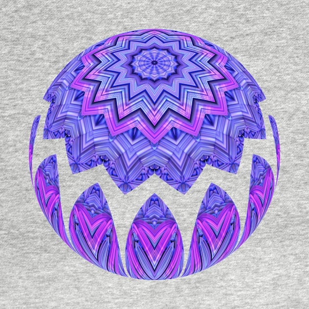 Cool tones mandala in blue and fuchsia by lyle58